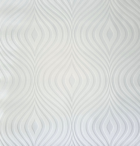 Flowing curve paintable wallpaper - Walnut lane