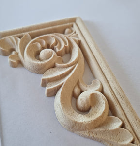 wooden corner applique left or right #4 - Walnut lane