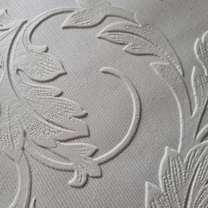 Scrolling leaf paintable wallpaper - Walnut lane