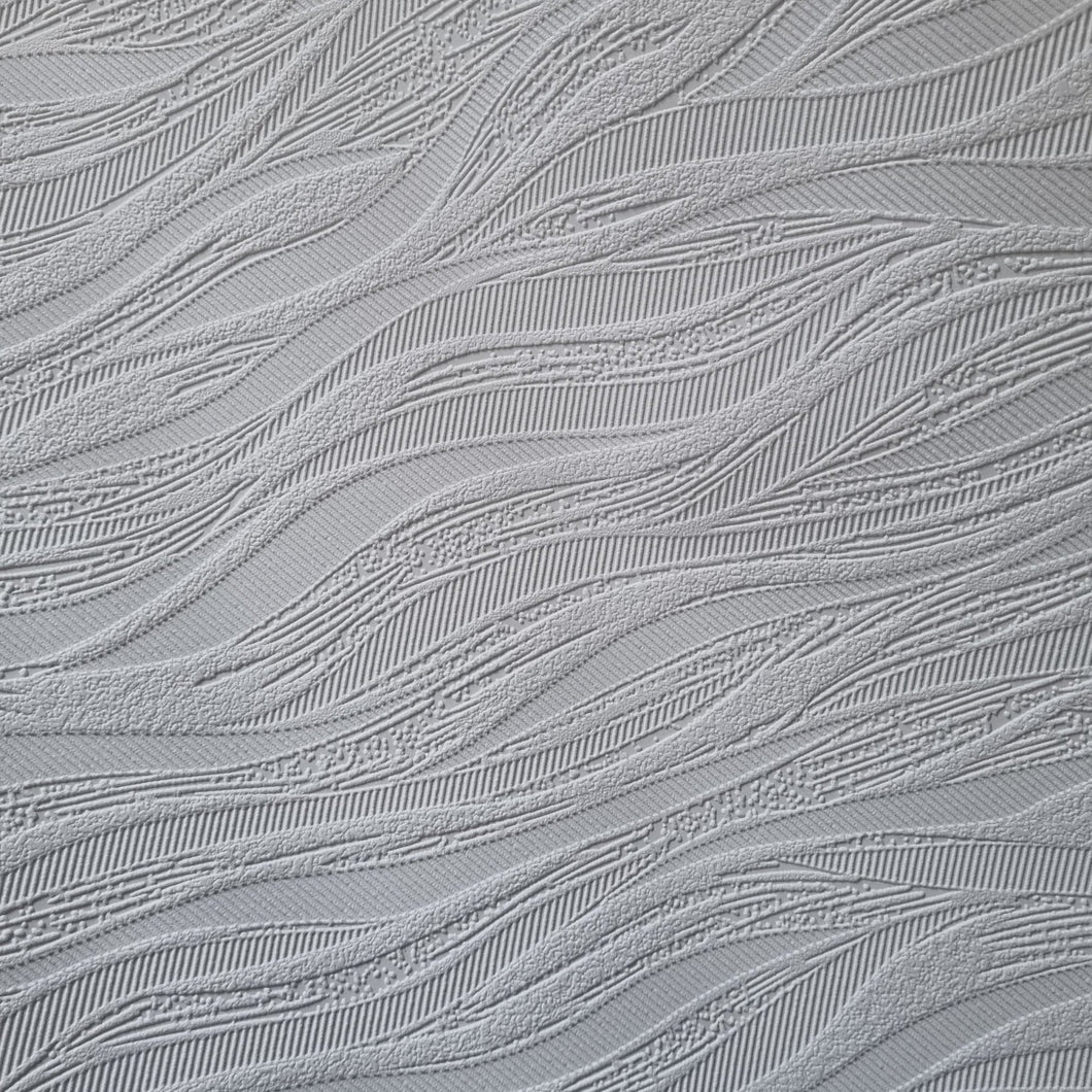 Waves paintable wallpaper - Walnut lane