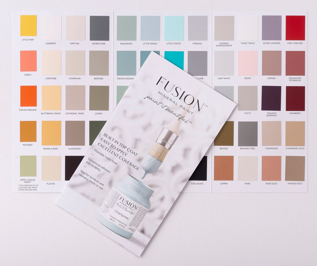 Fusion colour card/ colour chart - Walnut lane