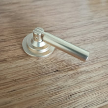 Load image into Gallery viewer, Brushed brass drop pull - Walnut lane
