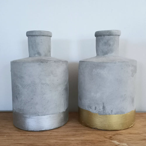 Decorative concrete bottles - Walnut lane