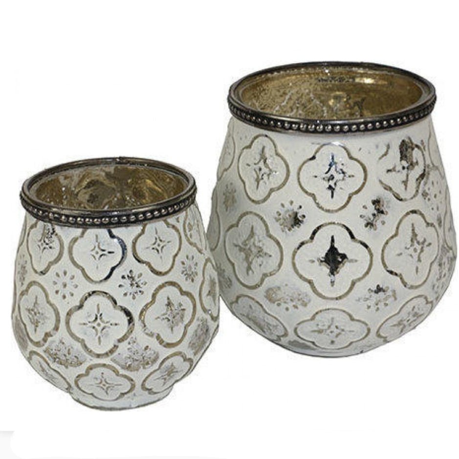 Votive candle holders set of 2 - Walnut lane