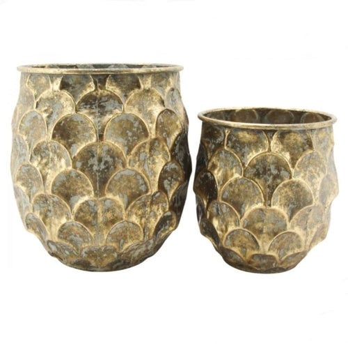 Set of turtle shell planters - Walnut lane
