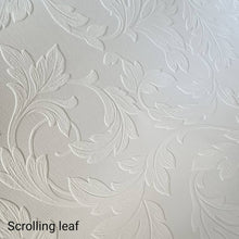 Load image into Gallery viewer, Scrolling leaf paintable wallpaper - Walnut lane
