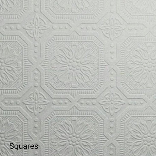Squares paintable wallpaper - Walnut lane