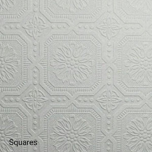 Squares paintable wallpaper - Walnut lane