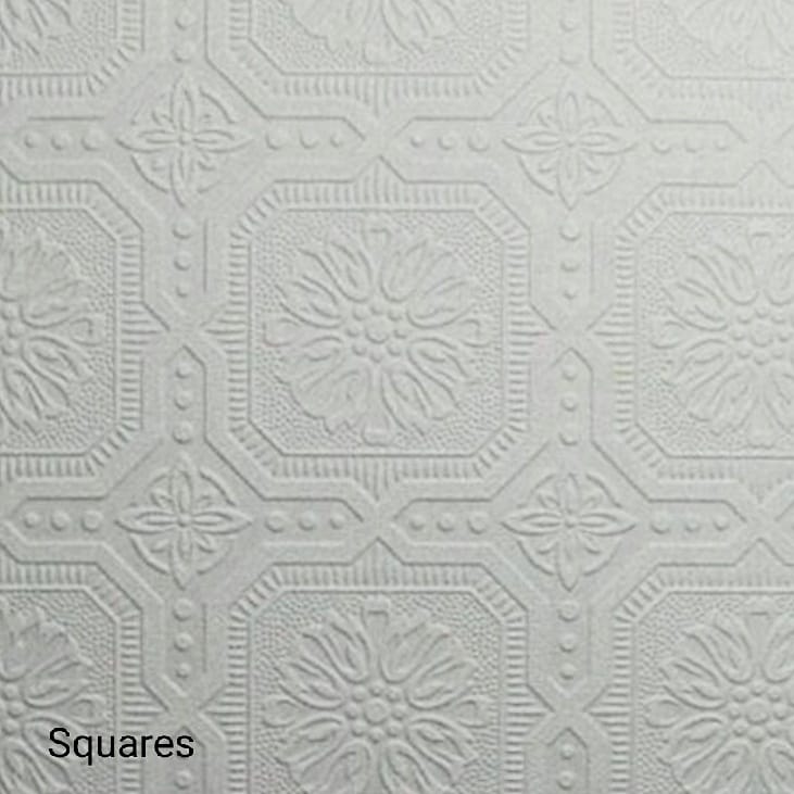 Squares paintable wallpaper - Walnut lane