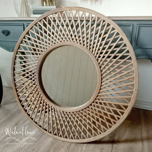 Rattan mirror - Walnut lane